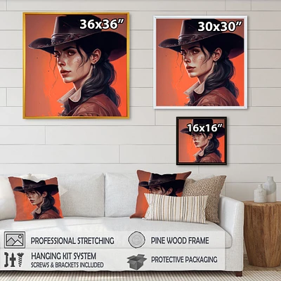 Western Cow Girl Wall Art