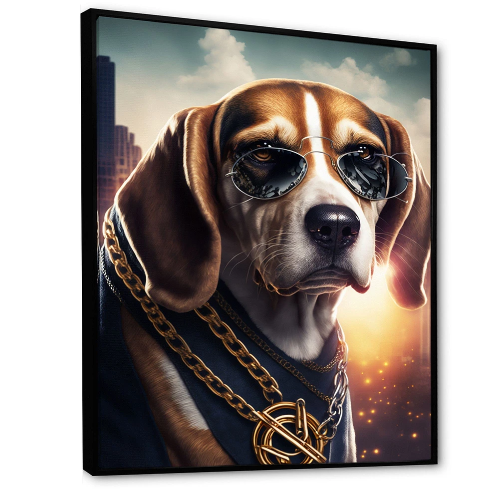 Beagle Gangster NYC Wall Art