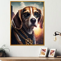 Beagle Gangster NYC Wall Art