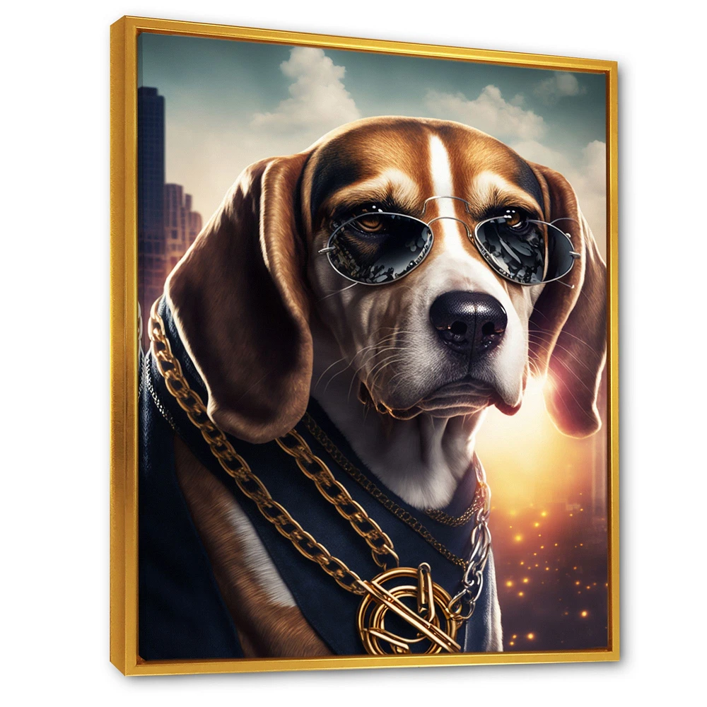 Beagle Gangster NYC Wall Art