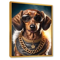 Dachshund Gangster NYC V Wall Art