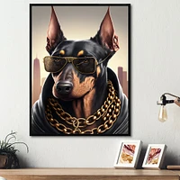 Doberman Gangster NYC I Wall Art