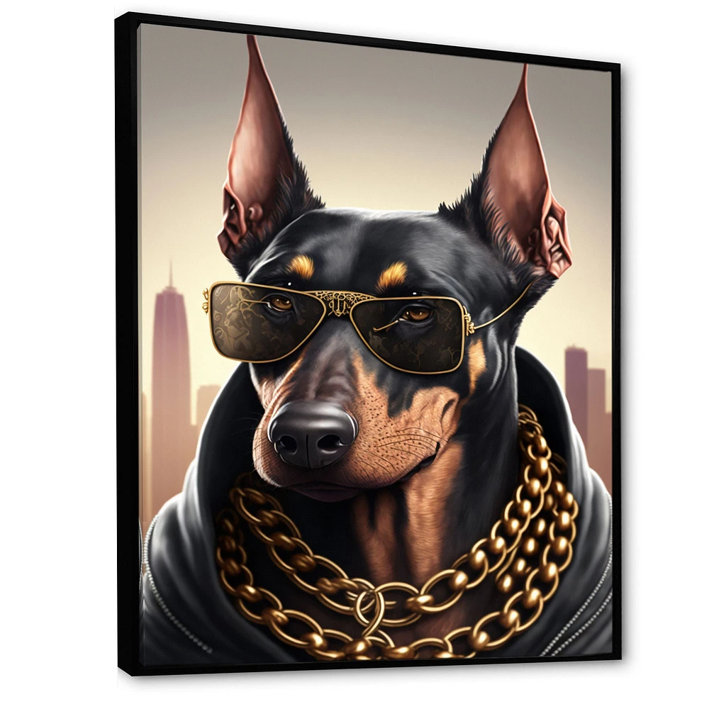 Doberman Gangster NYC I Wall Art