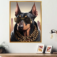 Doberman Gangster NYC I Wall Art