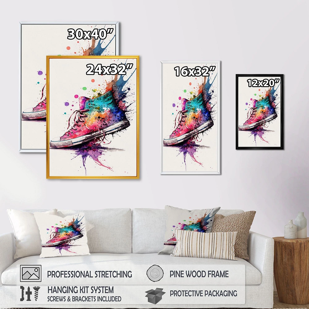 Multicolor Sneaker Shoe I Wall Art