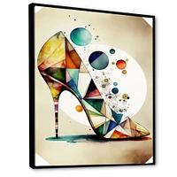 Retro Art Deco High Heel Shoe X Wall