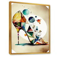 Retro Art Deco High Heel Shoe X Wall