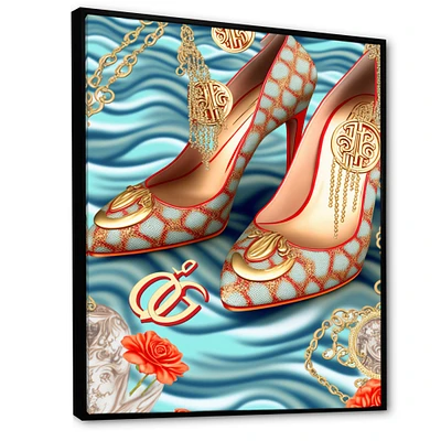 Retro Art Deco High Heel Shoe IV Wall