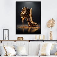 Golden Mechanic High Heel Wall Art