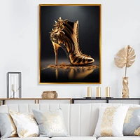 Golden Mechanic High Heel Wall Art