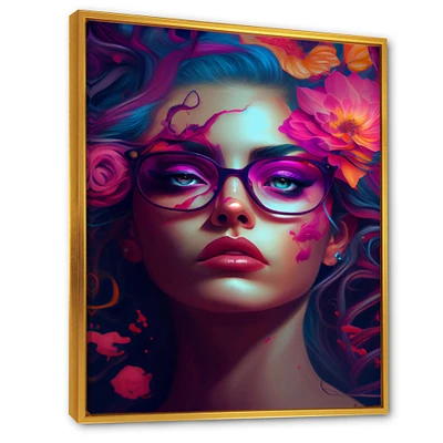 Woman With Blue Hair Wall Art