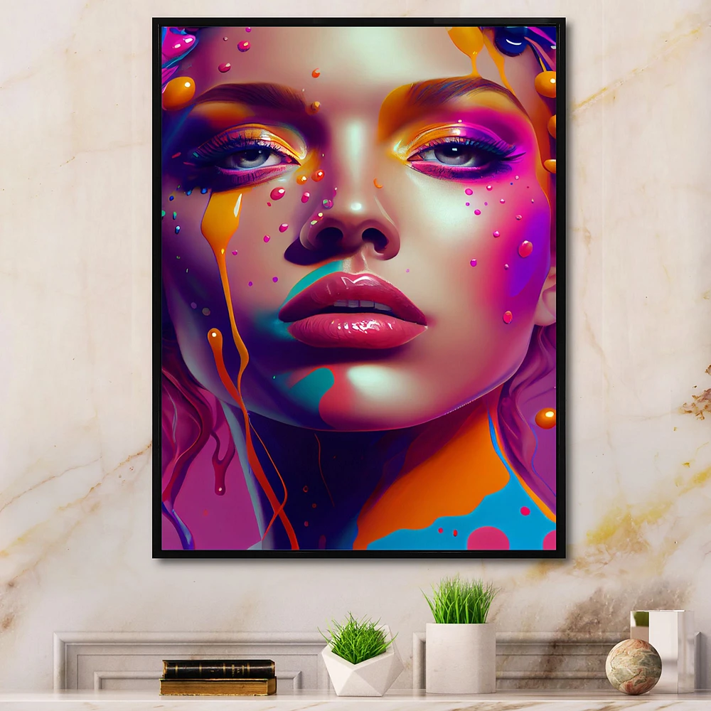 Liquid Ink Woman Portrait I Wall Art