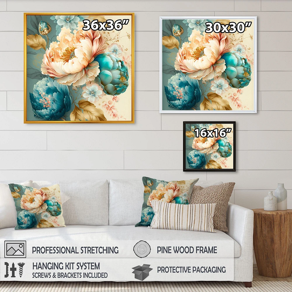 Multi-Color Blooming Flowers V Wall Art