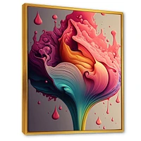 Multicolor Liquid Ink Tulip Flowers I Wall Art