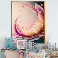 Multicolor Liquid Ink Tulip Flowers IV Wall Art