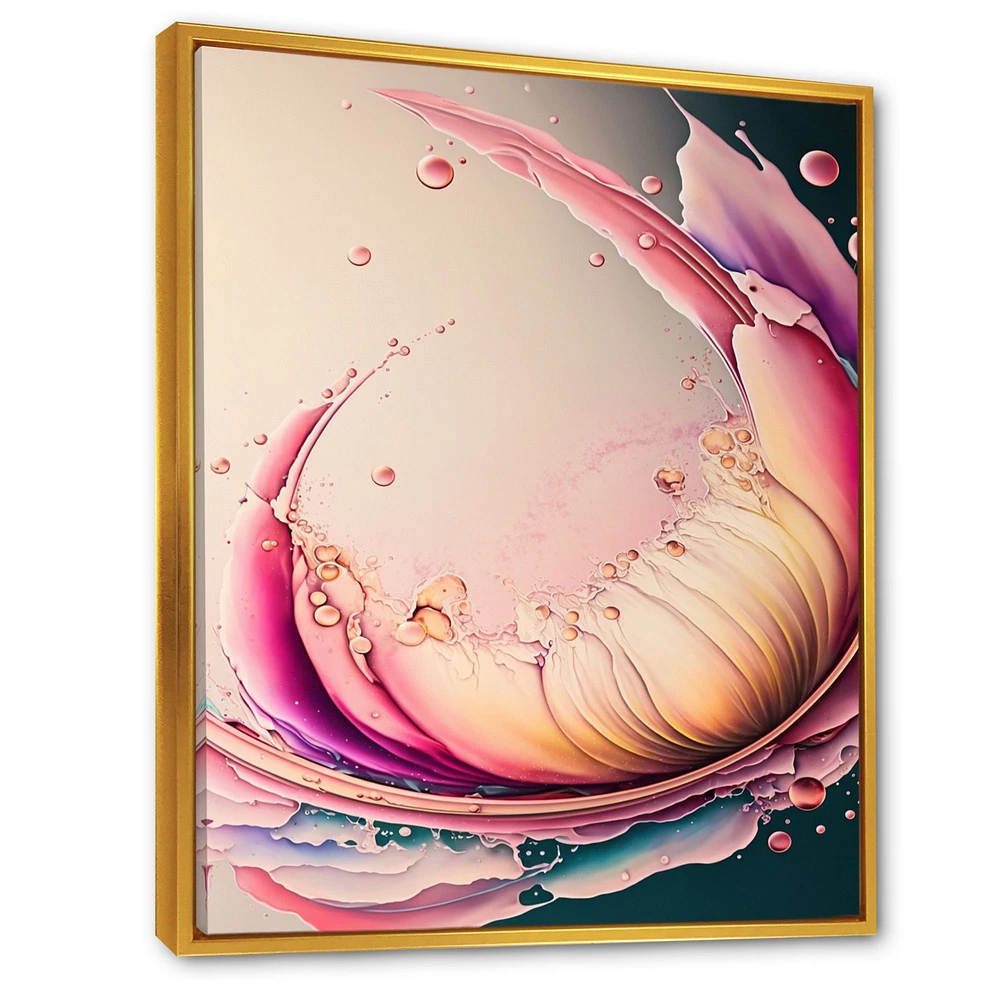 Multicolor Liquid Ink Tulip Flowers IV Wall Art