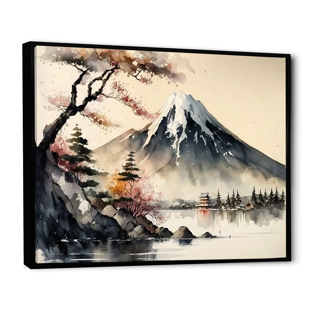 Japanese Landscape Watercolor Wall Art