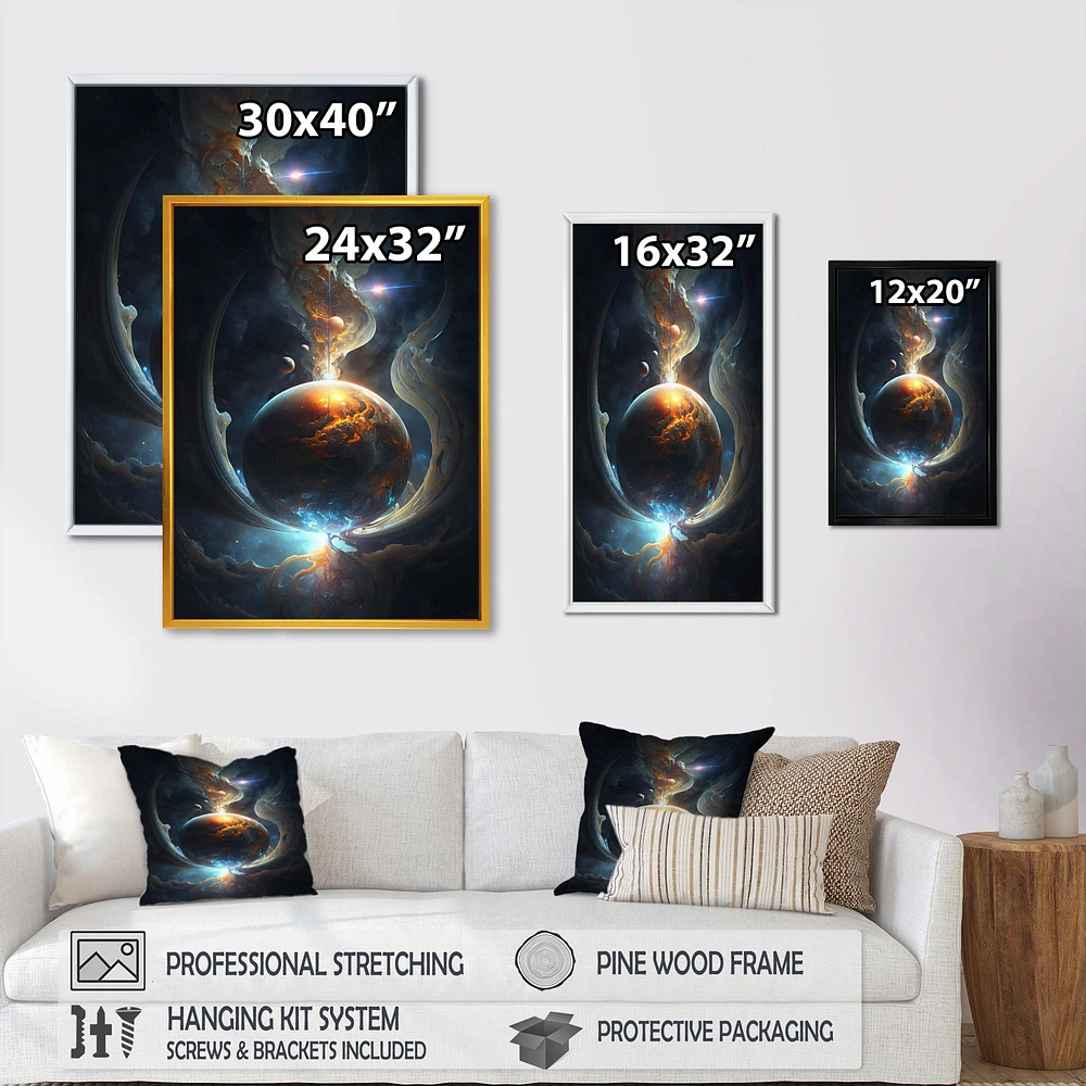 Deep Space Planet Fusion IV Wall Art