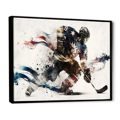 Usa Hockey Player Action VI Wall Art