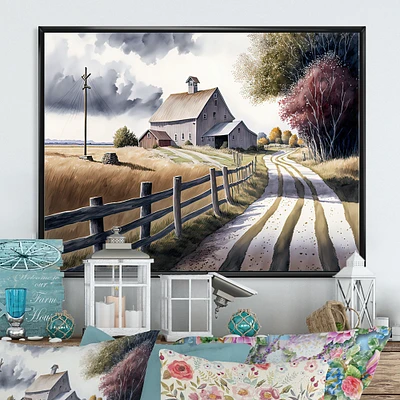 Calm Red Barn Spring VII Wall Art