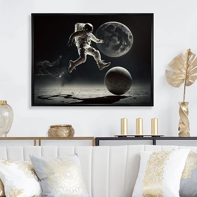 Soccer On The Moon Wall Art