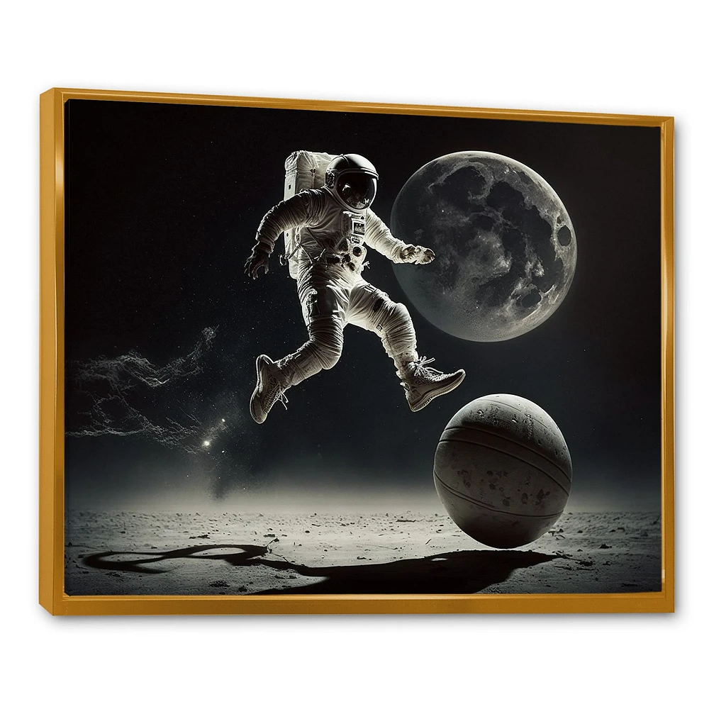 Soccer On The Moon Wall Art