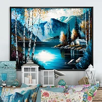 Cabin By A Lake Fall Wall Art