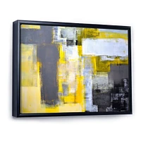 Grey and Yellow Blur Canvas Art Print