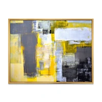 Grey and Yellow Blur Canvas Art Print