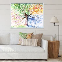 Four Seasons Tree  Canvas Art Print
