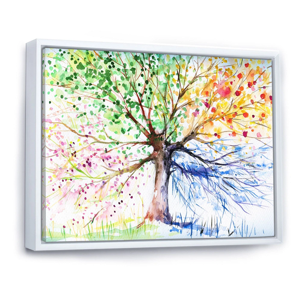 Four Seasons Tree  Canvas Art Print