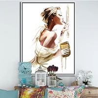 Fashion Woman  Canvas Wall Art Print