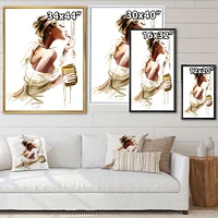 Fashion Woman  Canvas Wall Art Print