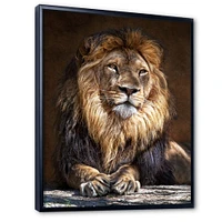 Toile « King Lion with Lighted Face »