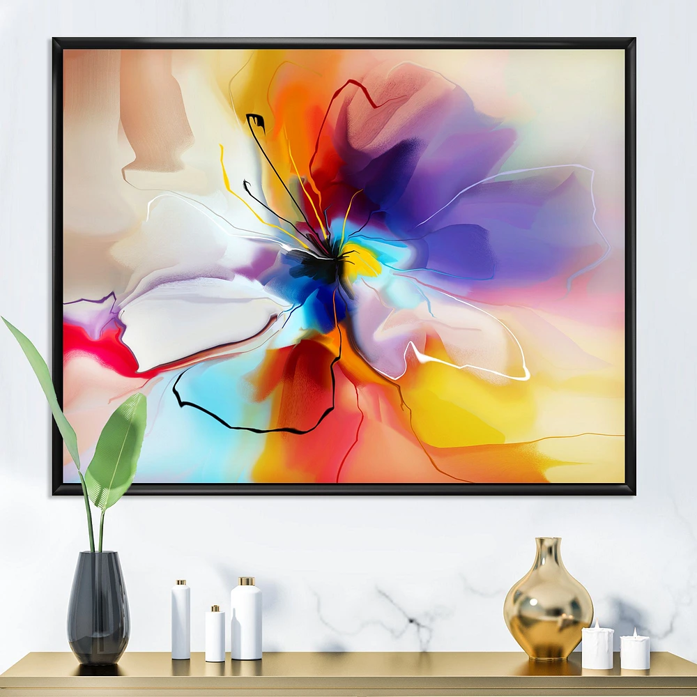 Creative Multicoloured Flower Canvas Print