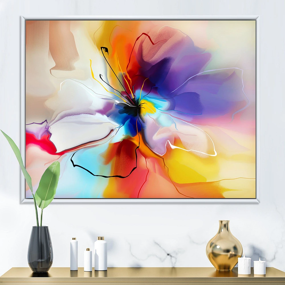 Creative Multicoloured Flower Canvas Print