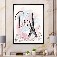 with Paris Eiffel Tower  FrenchWall Art