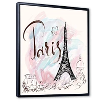 with Paris Eiffel Tower  FrenchWall Art