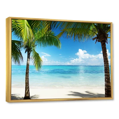 Palm Trees and Sea  Canvas Wall Art