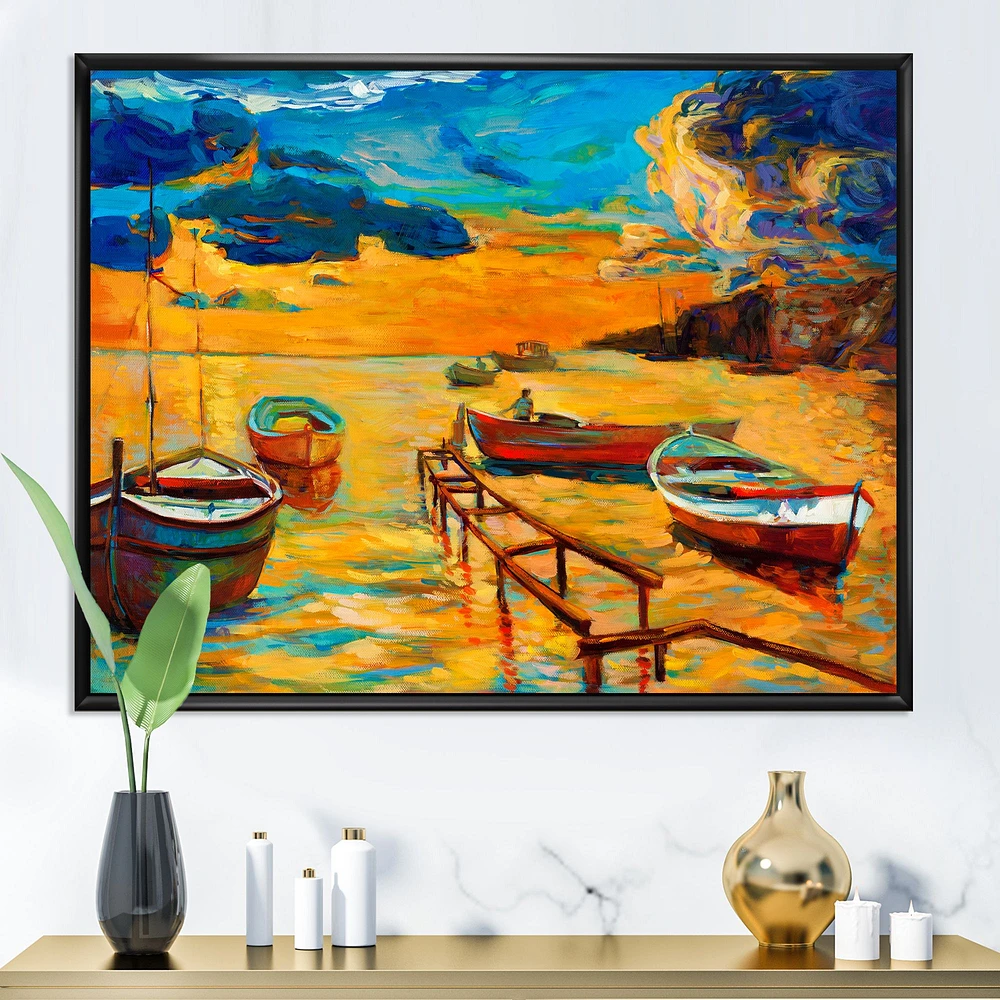 Toile « Boats Beautiful Sea »