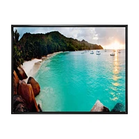 Tropical Beach with Blue Waters  Wall Art