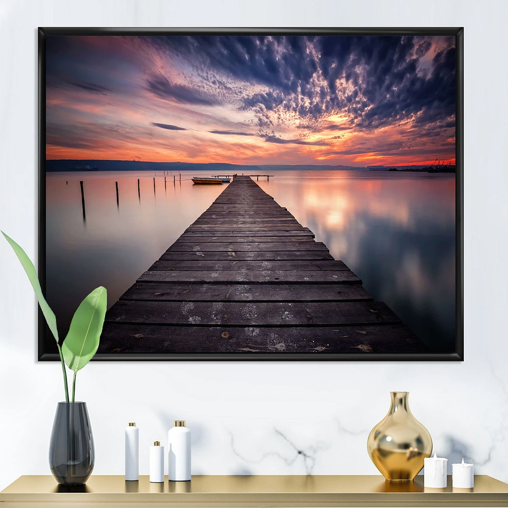 Colorful Sunset Over Lake Wall Art