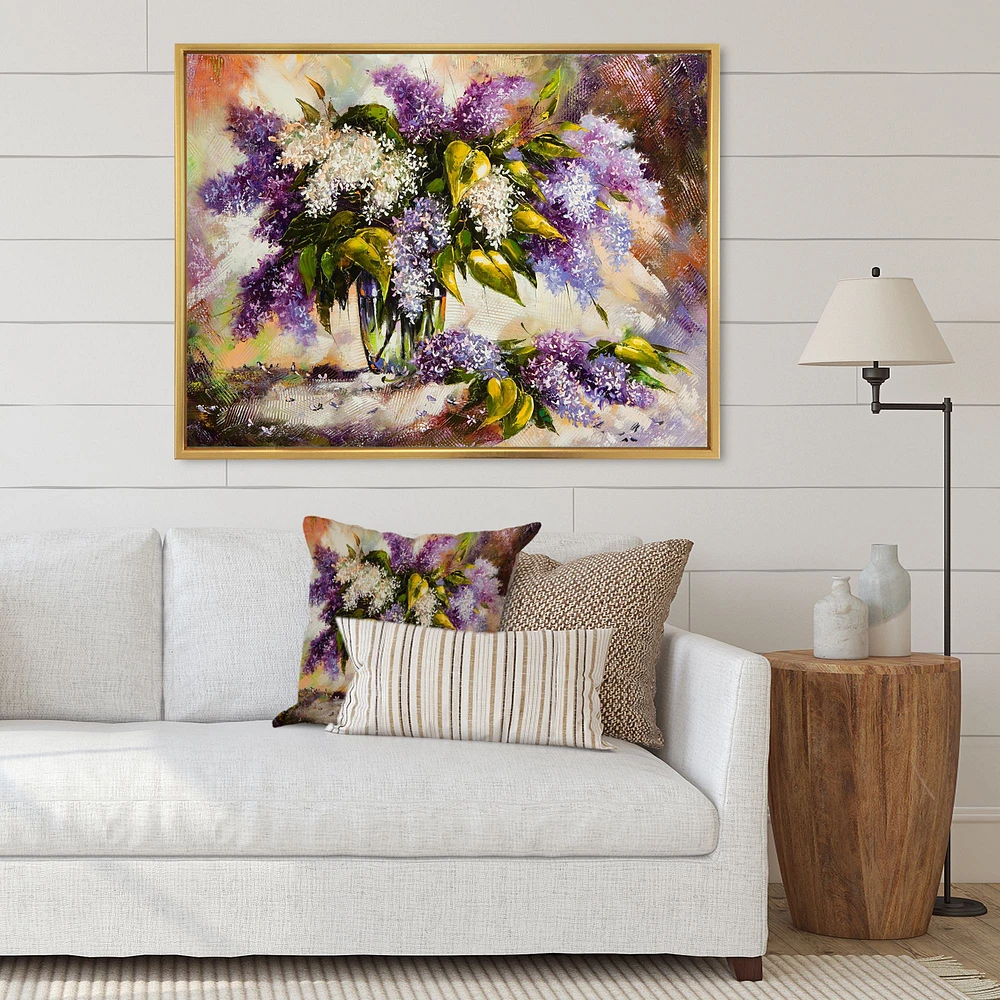 Lilac Bouquet a Vase  Wall Art