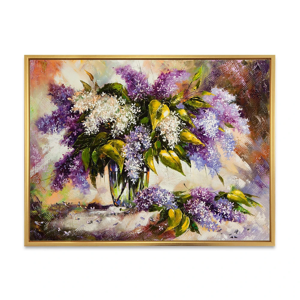 Lilac Bouquet a Vase  Wall Art