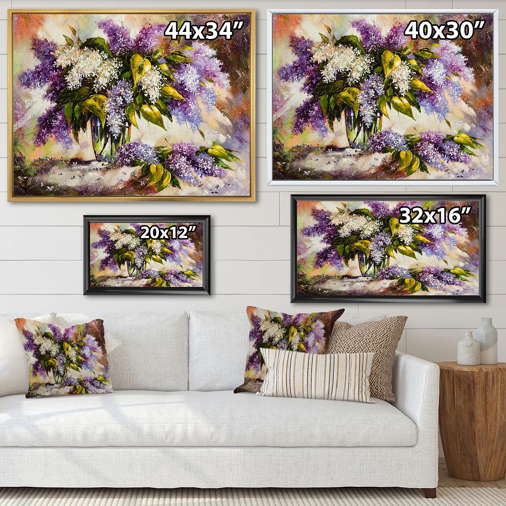 Lilac Bouquet a Vase  Wall Art