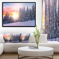 Winter Sunset Bulgaria  Wall Art