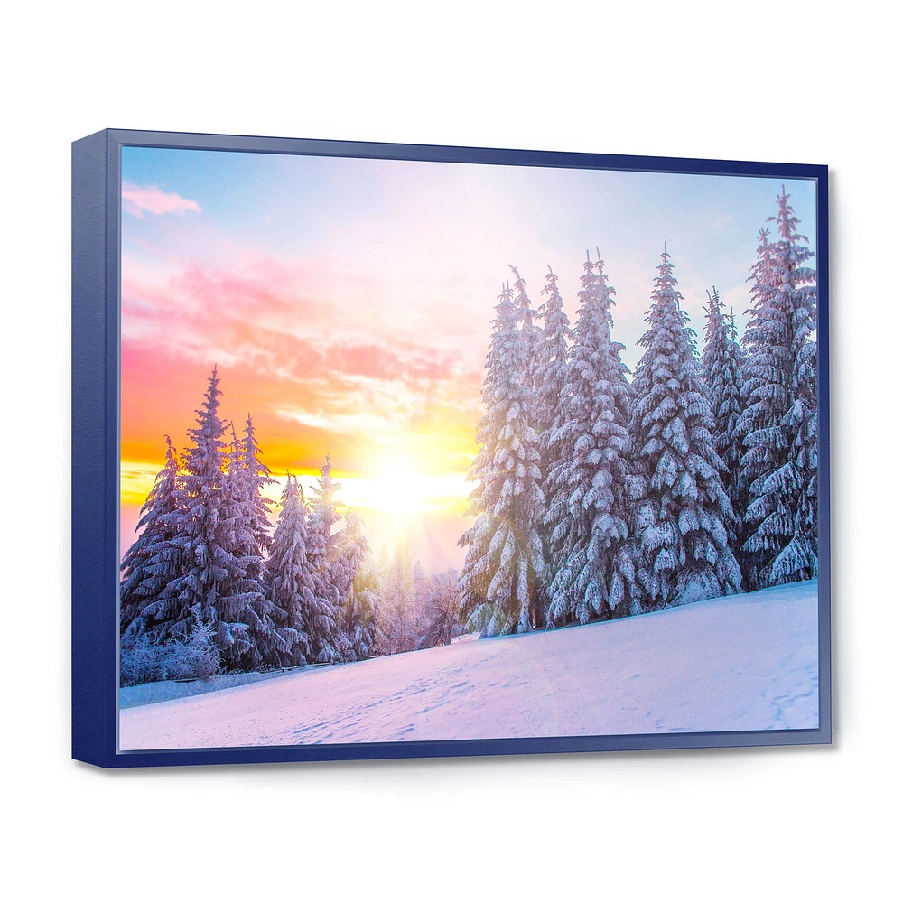 Toile « Winter Sunset Bulgaria