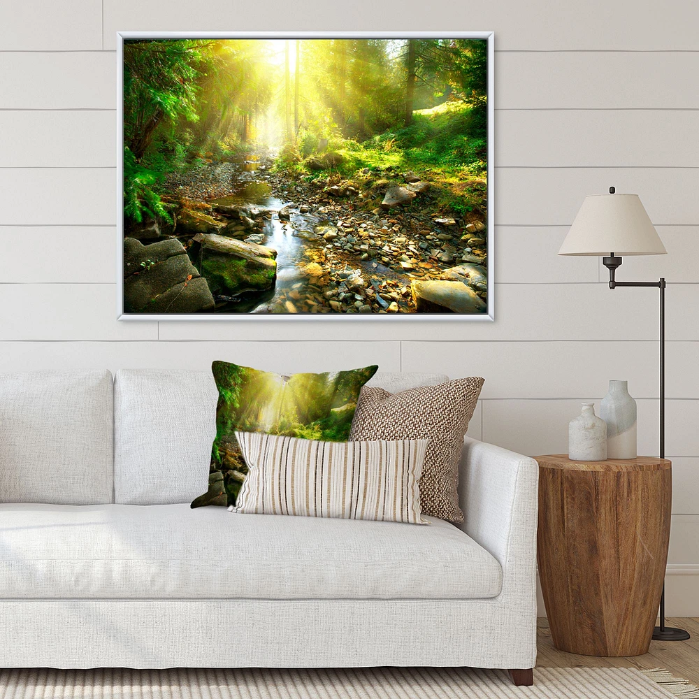 Mountain Stream Forest  Wall Art