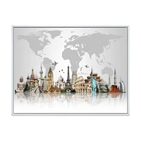 Famous Monuments Across World  Art Canvas Print