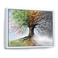 Four Seasons Tree Canvas Art Print